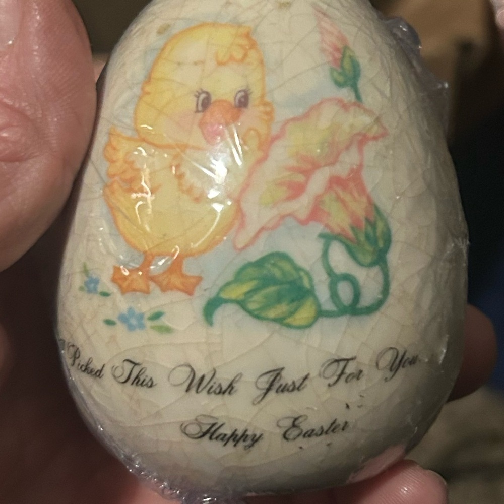 Vintage Painted Ceramic Egg Vintage Egg Hand Painted Ceramic Egg